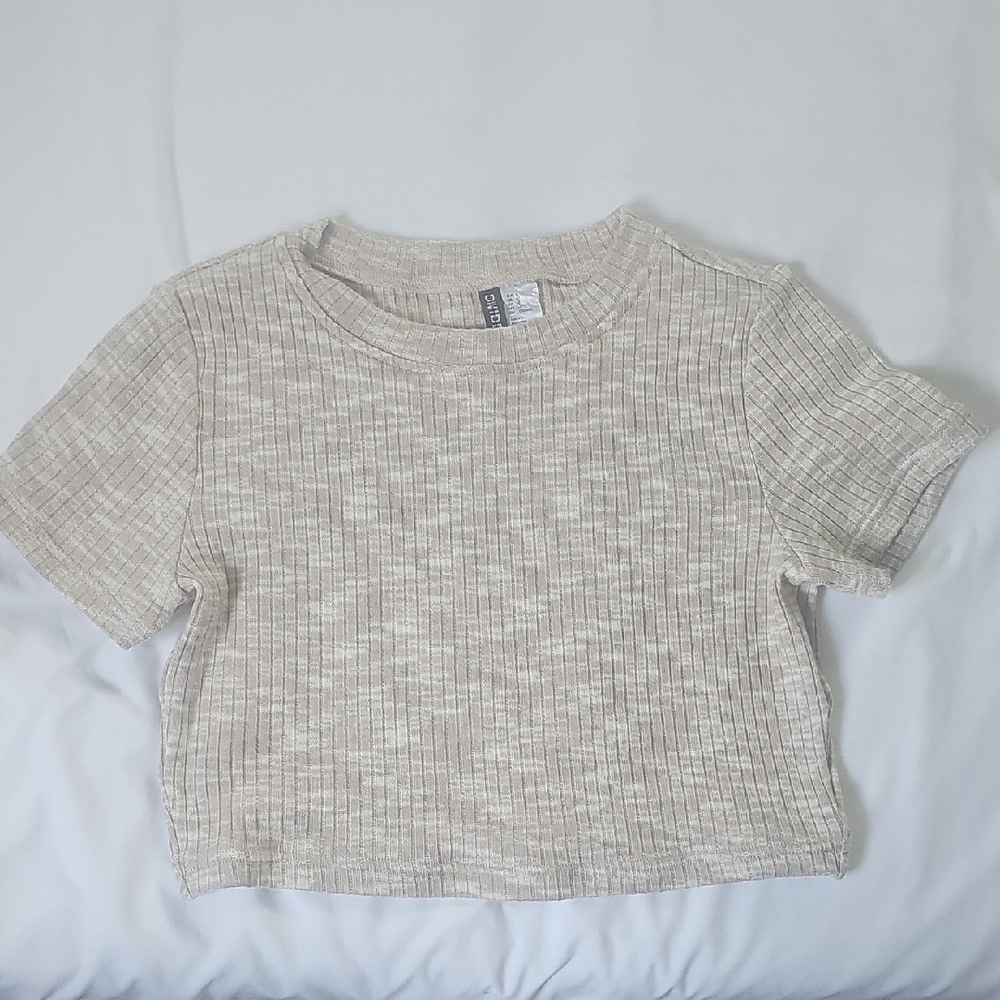 Zara Tan Short Sleeve Tee Casual Knit